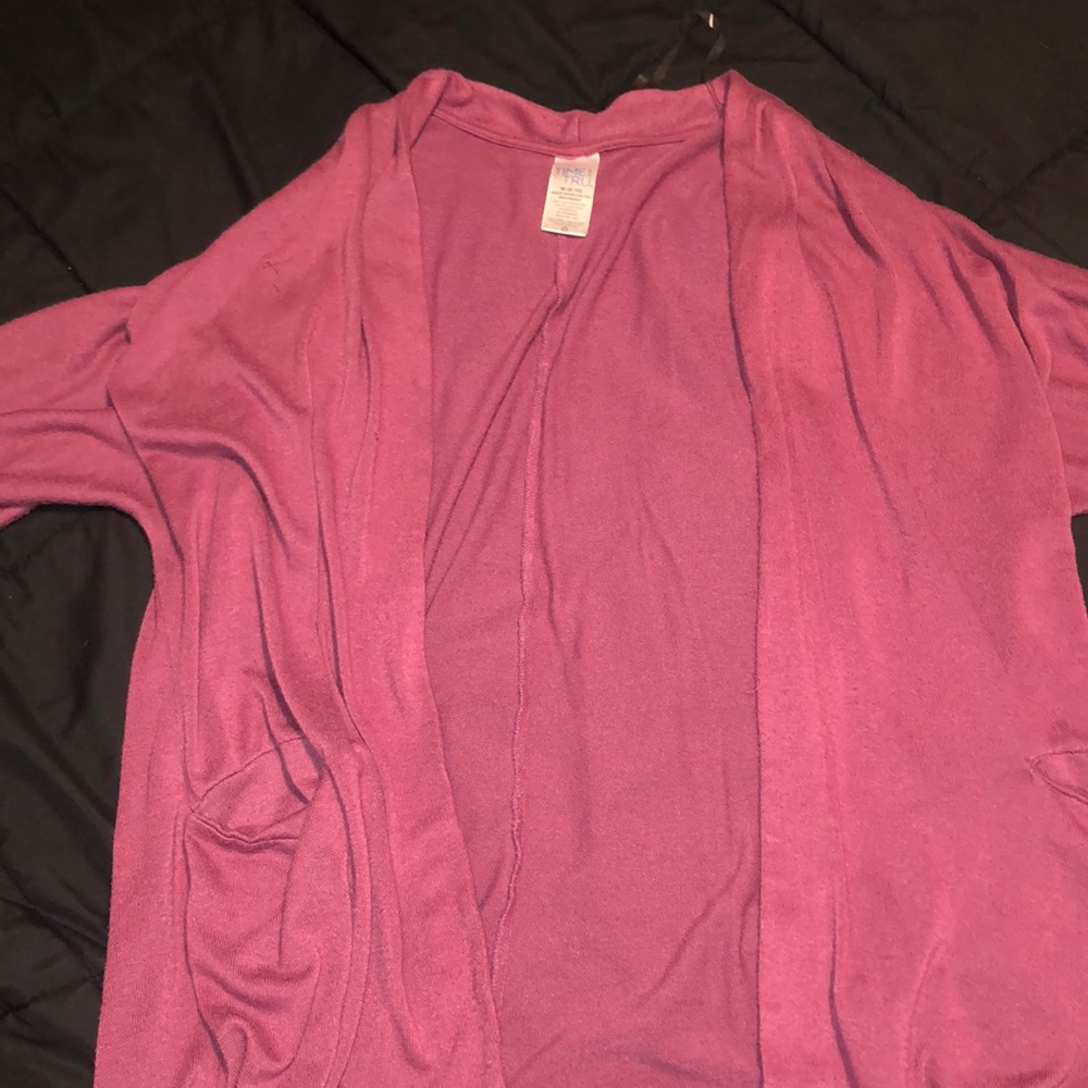 Dark pink cardigan